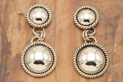 Artie Yellowhorse Sterling Silver Earrings